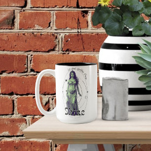 Cute Greek Goddess  Two-Tone Coffee Mug