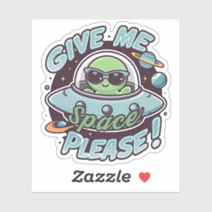 Cute Green Alien Puns Give Me Space Please