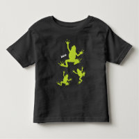 Cute Green and Black Frog