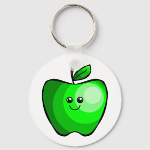 Cute Green Apple Keychain