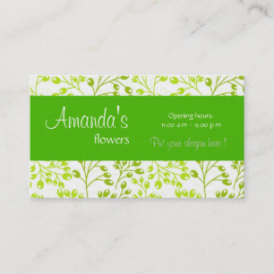 Cute green autumn fruits Business Card