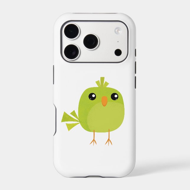 Cute Green Bird Cartoon (Back)