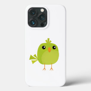 Cute Green Bird Cartoon iPhone 13 Pro Case