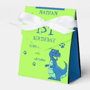 Cute Green Blue Dinosaur Themed Birthday Favour Bo Favor Box