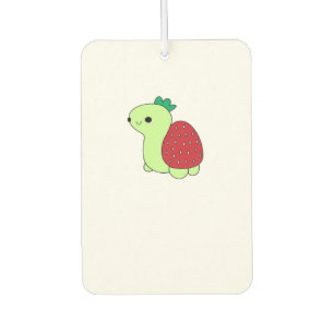 Cute green blushing strawberry turtle Classic T-Sh Air Freshener