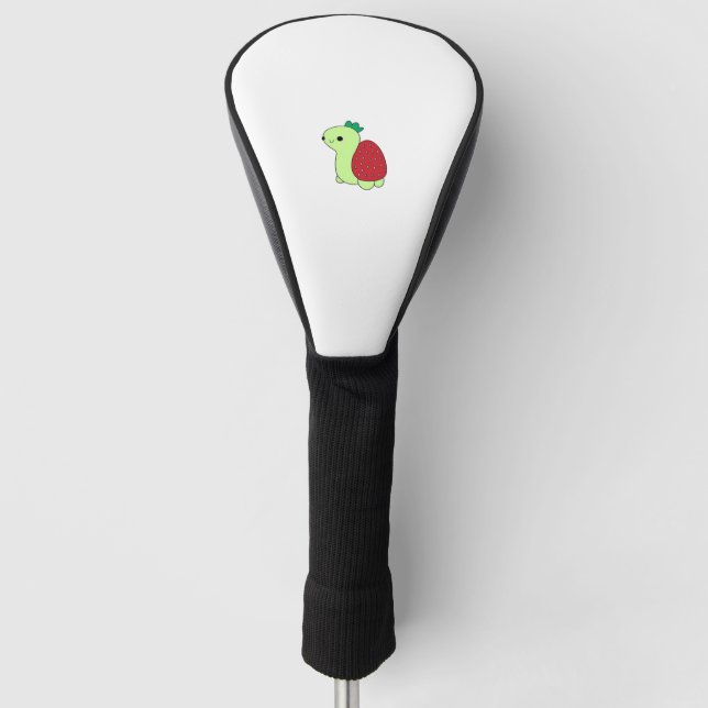 Cute green blushing strawberry turtle Classic T-Sh Golf Head Cover (Front)