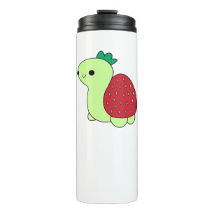Cute green blushing strawberry turtle Classic T-Sh Thermal Tumbler