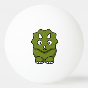Cute Green Cartoon Dinosaur Ping Pong Ball