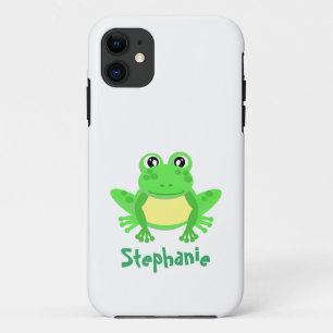 Cute Green Cartoon Frog Kawaii iPhone / iPad case