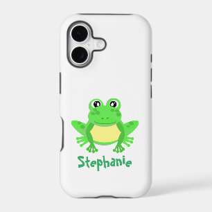 Cute Green Cartoon Frog Kawaii iPhone / iPad case