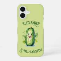 Cute Green Cartoon Pickle