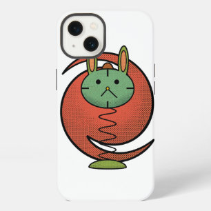 Cute Green Cat Orange Circle  iPhone / iPad case