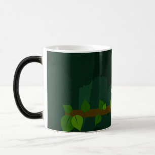Cute Green Chameleon Illustration Tropical Reptile Magic Mug
