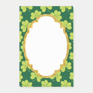 Cute Green Clover Pattern Post-it Notes