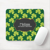 Cute Green Clover Pattern with a Fancy Frame