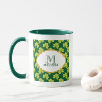 Cute Green Clover Pattern with a Fancy Frame