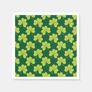 Cute Green Clover Shamrock Pattern Napkin