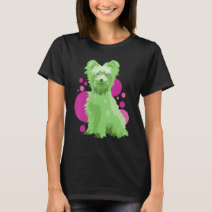 Cute Green Colored Yorkshire Terrier Dog T-Shirt