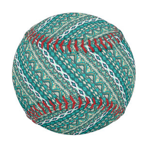 Cute green design aztec patterns design baseball