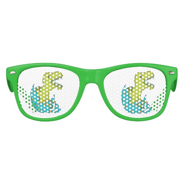 Cute Green Dinosaur/Egg Kids Sunglasses (Front)