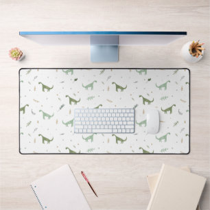 Cute Green Dinosaur Pattern Desk Mat