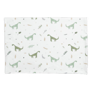 Cute Green Dinosaur Pattern Pillowcase