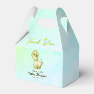 Cute Green Dinosaur Theme Baby Shower Fav  Favor Box