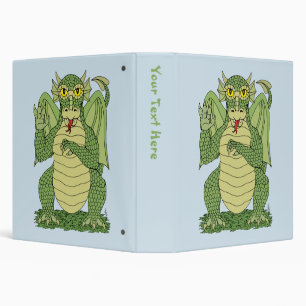 Cute Green Dragon Binder
