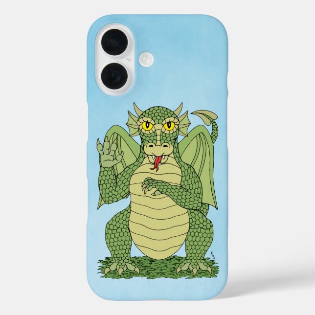 Cute Green Dragon Case-Mate iPhone Case (Back)