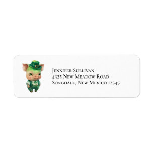Cute Green Fairytale Pig in Fancy Attire