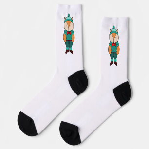 Cute green fox socks