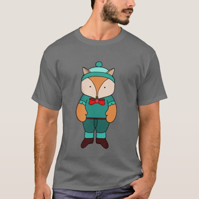 Cute green fox T-Shirt (Front)