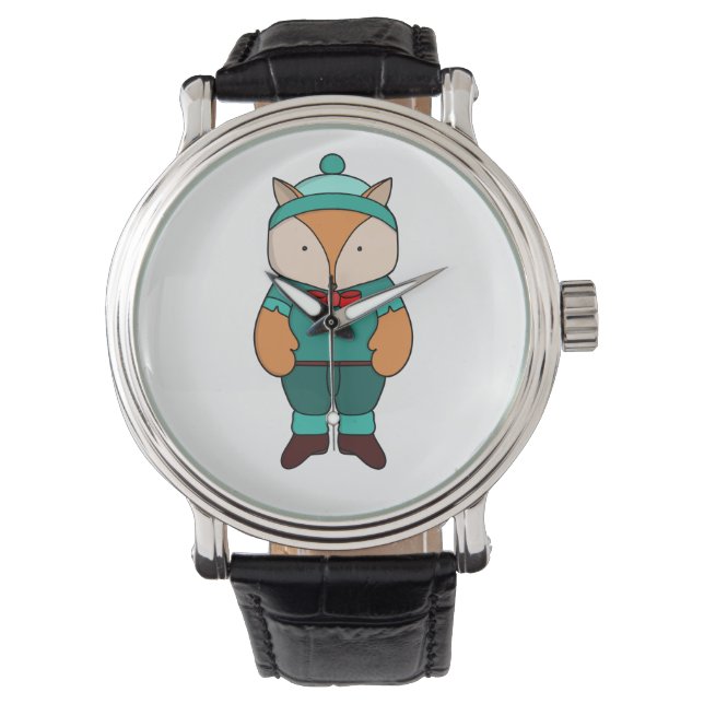 Cute green fox watch (Front)