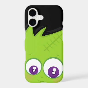Cute Green Frankenstein Monster face Halloween