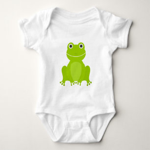 Cute green frog baby bodysuit