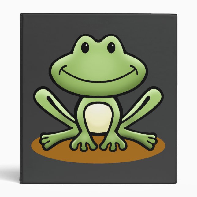 Cute Green Frog Binder (Front)