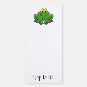 Cute Green Frog Design Fridge Notepad