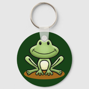 Cute Green Frog Keychain
