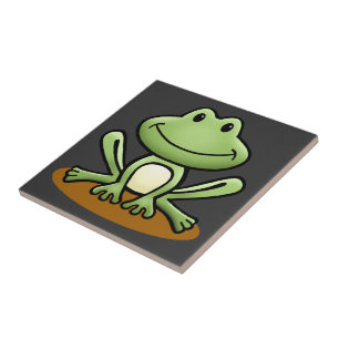 Cute Green Frog Tile