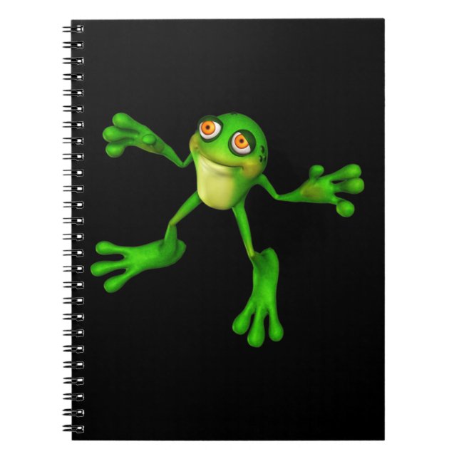 Cute Green Froggy Notebook (Front)