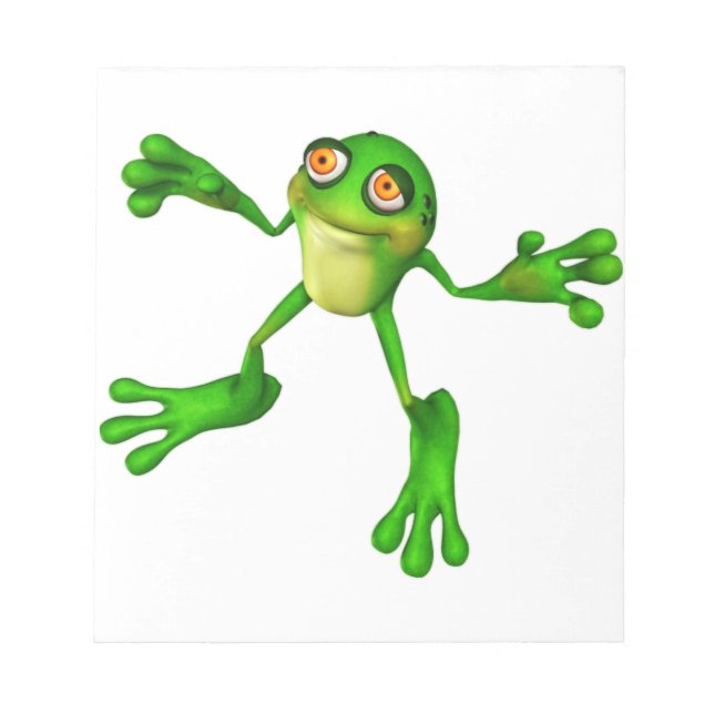 Cute Green Froggy Notepad (Front)
