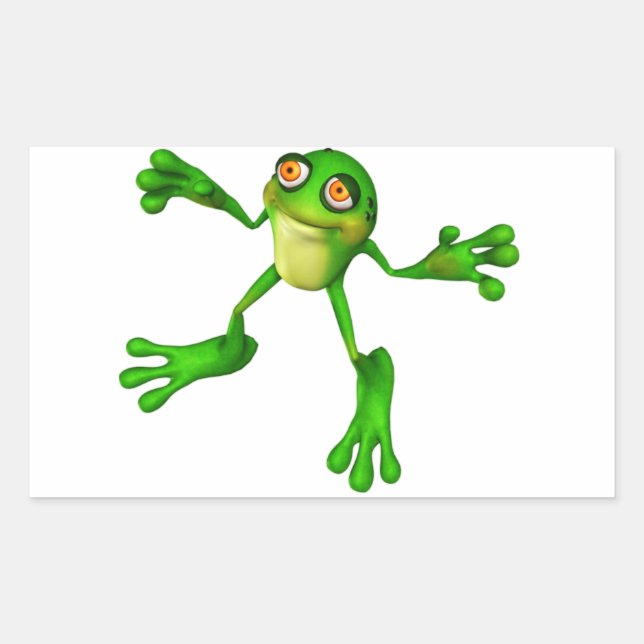 Cute Green Froggy Sticker (Front)