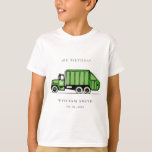 Cute Green Garbage Truck Kids Any Age Birthday T-Shirt<br><div class="desc">A Fun Cute Boys GARBAGE TRUCK THEME BIRTHDAY Collection.- it's an Elegant Simple Minimal sketchy Illustration of green garbage recycle truck,  perfect for your little ones birthday party. It’s very easy to customize,  with your personal details. If you need any other matching product or customization,  kindly message via Zazzle.</div>