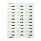 Cute Green Garbage Truck Kids Birthday Address