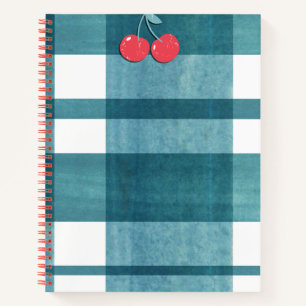 Cute green gingham  notebook