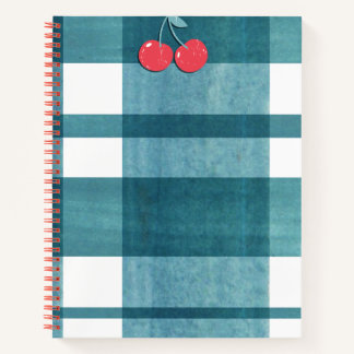 Cute green gingham notebook