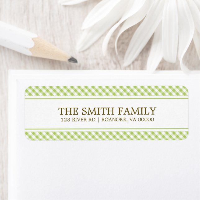 Cute Green Gingham Pattern (Insitu)