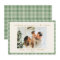 Cute Green Gingham Plaid Custom Photo Christmas