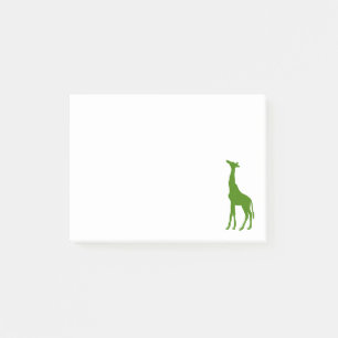 Cute Green Giraffe Silhouette Post-it Notes