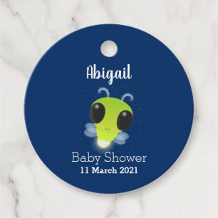 Cute green glow bug firefly cartoon illustration favour tags